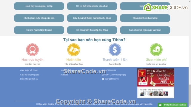 unica,website khóa học,bán khóa học,template web công ty,giao diện website