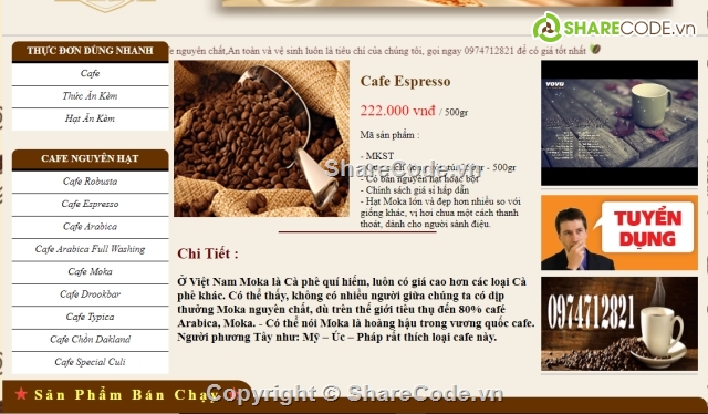 HTML quản lý quán cafe,quan ly quan cafe,đồ án cuối khóa HTML