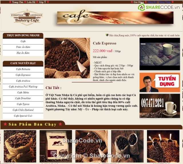 HTML quản lý quán cafe,quan ly quan cafe,đồ án cuối khóa HTML