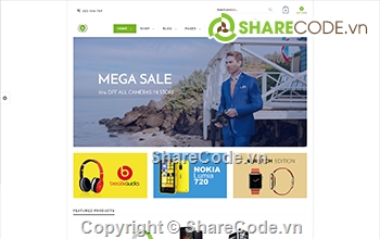 shop wordpres,giao diện wordpress,giao diện wordpress bán hàng,wordpress Hugeshop,web bán hàng