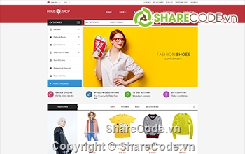 shop wordpres,giao diện wordpress,giao diện wordpress bán hàng,wordpress Hugeshop,web bán hàng