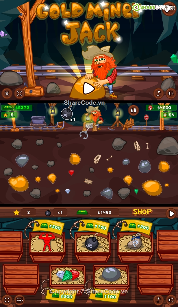 Game Gold Miner,Code Games Gold Miner,game đào vàng,game html5