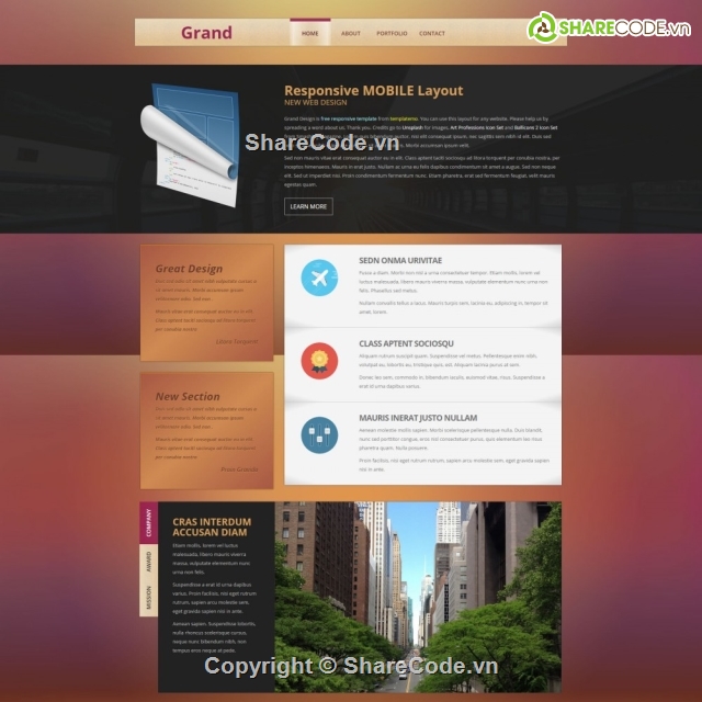html5 và css3,Web giới thiệu,website html đẹp,template Grand,giao diện web