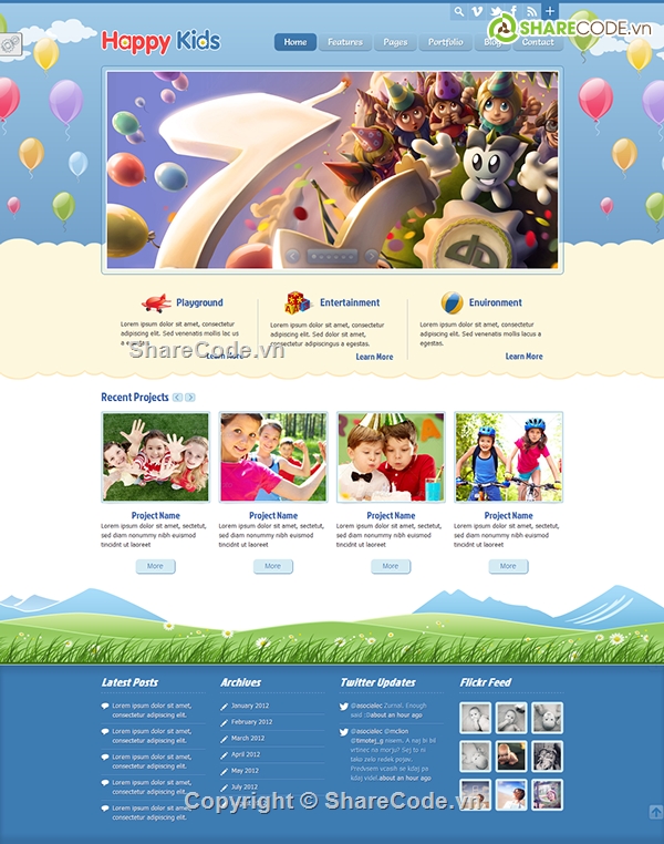 children HTML Template,Happy Kids,Happy Kids - Children,WordPress and HTML Template