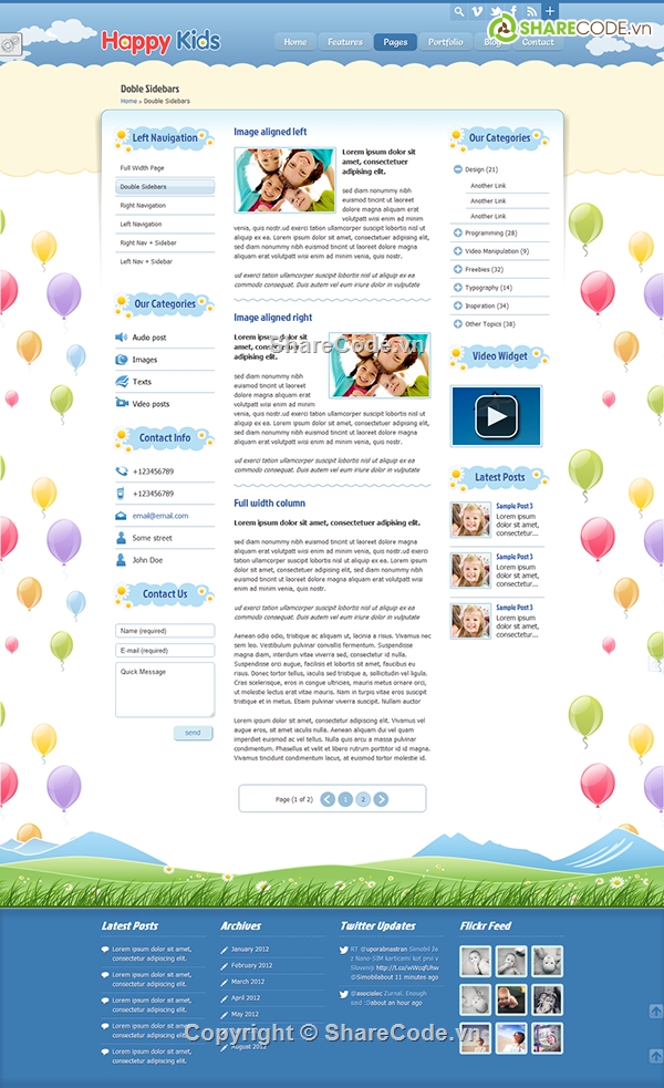 children HTML Template,Happy Kids,Happy Kids - Children,WordPress and HTML Template