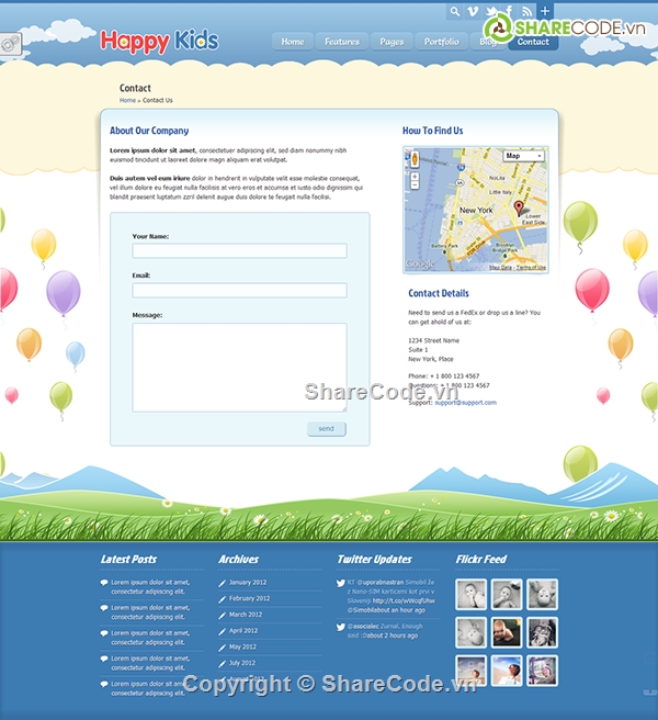 children HTML Template,Happy Kids,Happy Kids - Children,WordPress and HTML Template