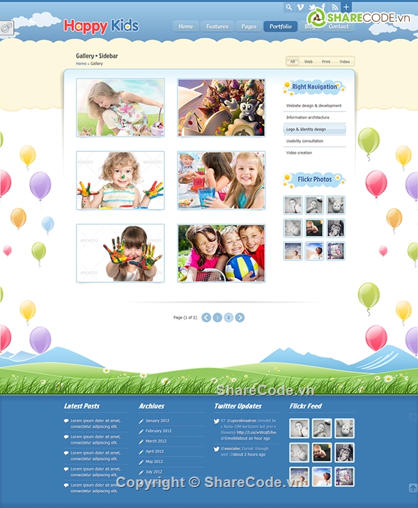 children HTML Template,Happy Kids,Happy Kids - Children,WordPress and HTML Template