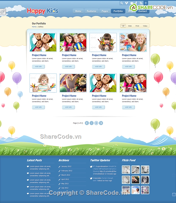 children HTML Template,Happy Kids,Happy Kids - Children,WordPress and HTML Template