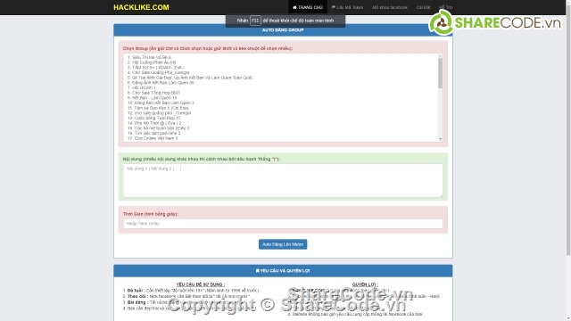 auto,full chức năng,auto like facebook,auto like,Hệ thống auto đa chức