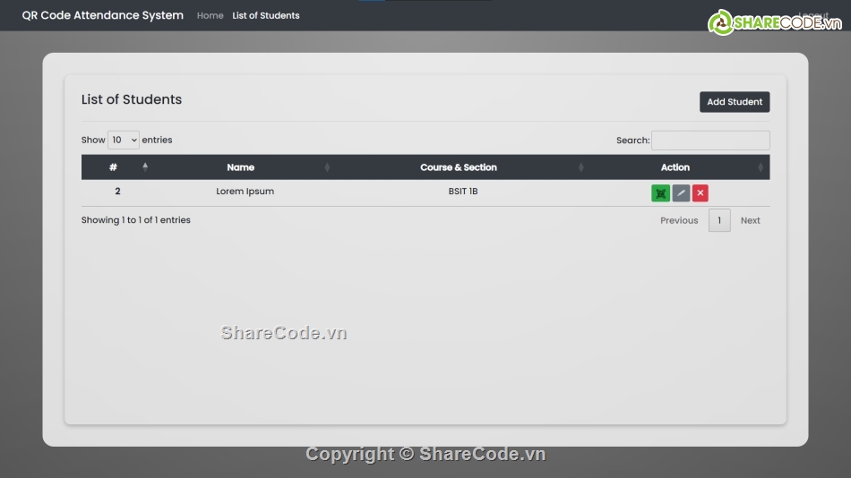 chấm công,PHP và MySQL,QR
