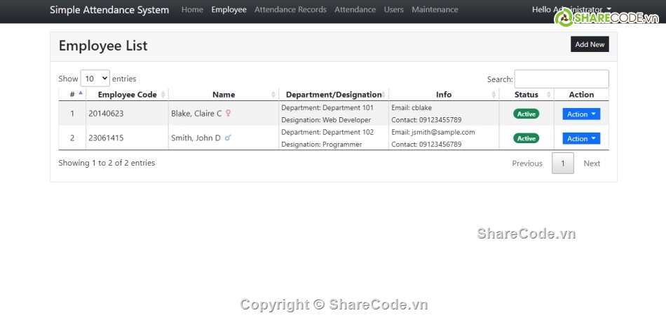 chấm công,đơn giản,hệ thống chấm công