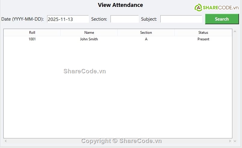SQL,chấm công,sinh viên