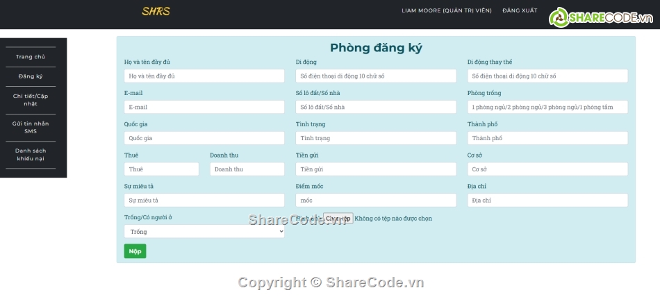 đơn giản,web cho thuê nhà,website PHP đơn giản,Hệ thống hố sơ