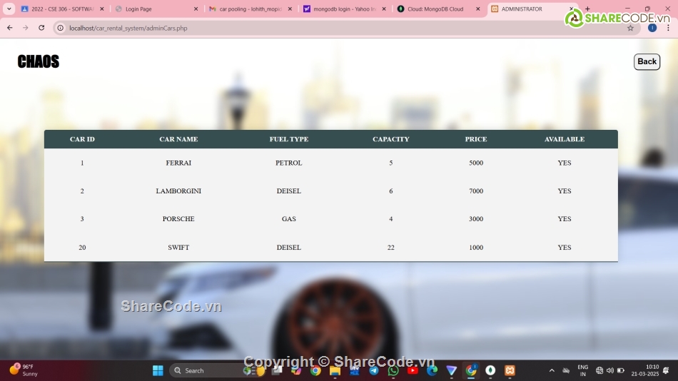 đơn giản,code cho thuê xe,website cho thuê xe