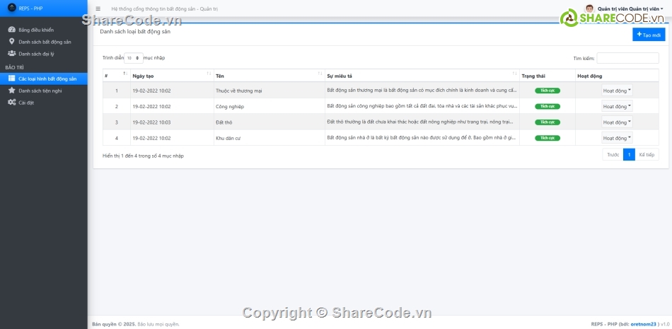 website bất động sản PHP,tin tức bất động sản,web bất động sản