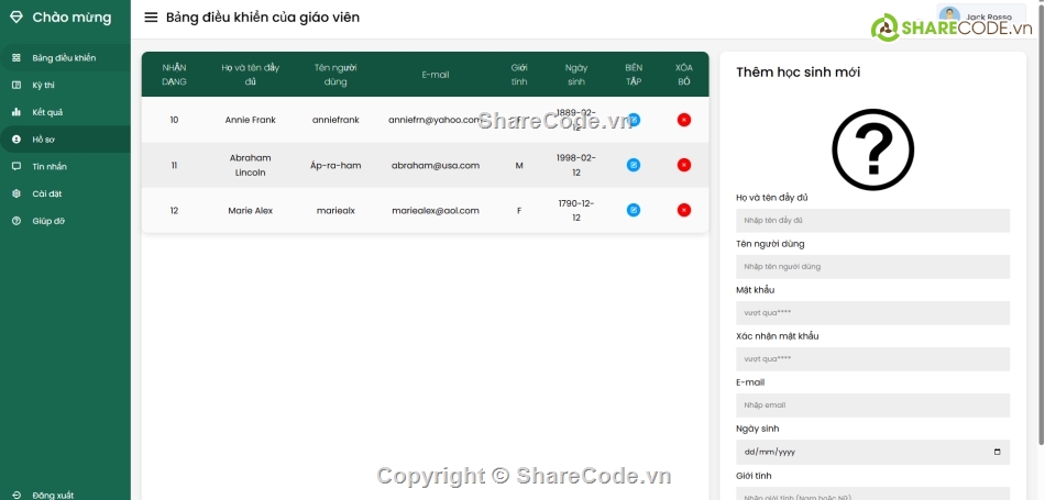 Hệ thống hố sơ,thi trực tuyến,học trực tuyến