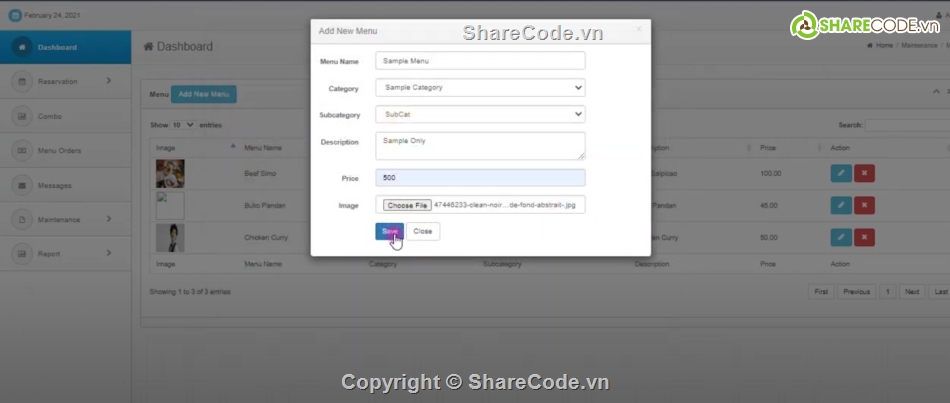 Hệ thống hố sơ,web ăn uống,đặt đồ ăn