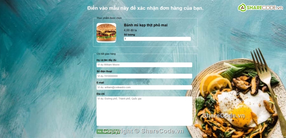 đẹp,giao diện,đặt đồ ăn