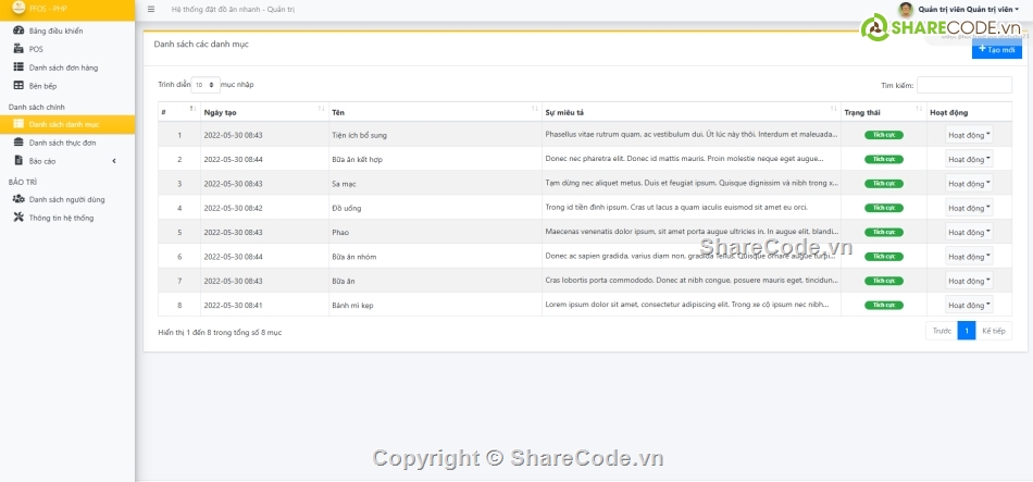 đặt hàng,đặt đồ ăn,OOP