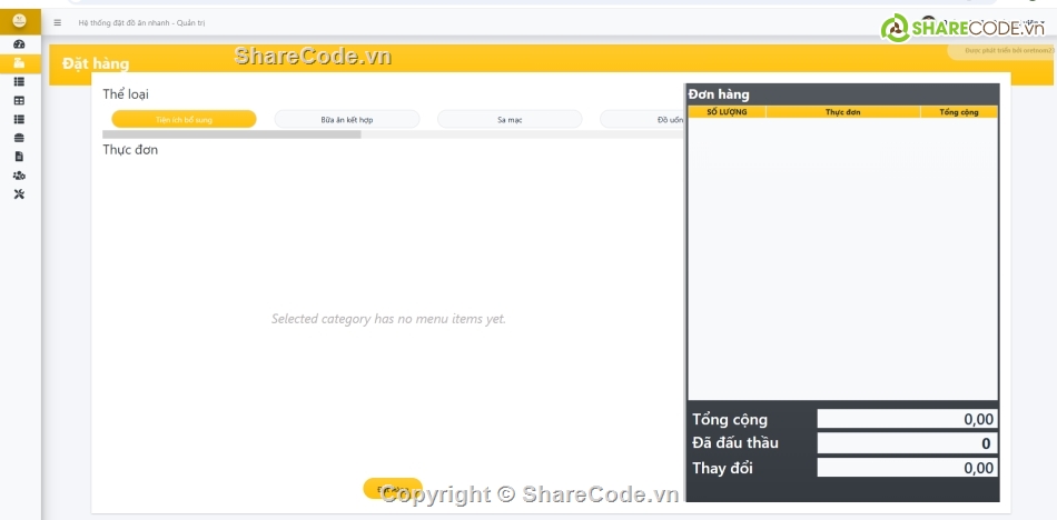 đặt hàng,đặt đồ ăn,OOP