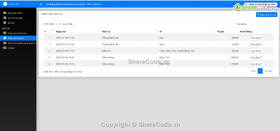 đặt lịch,thú y,đặt lịch khám