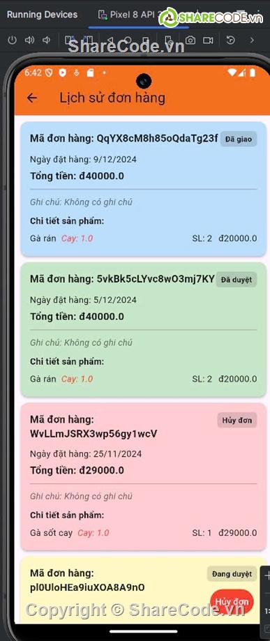 thức ăn,flutter,thức ăn nhanh dart