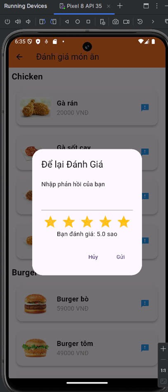 thức ăn,flutter,thức ăn nhanh dart