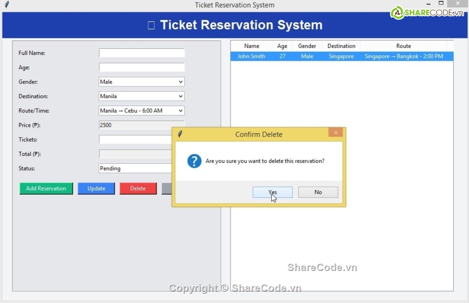 SQL,hệ thống đặt vé,đặt vé