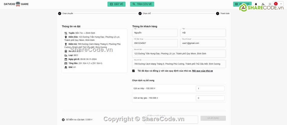 đặt xe,đặt vé xe,website đặt vé xe