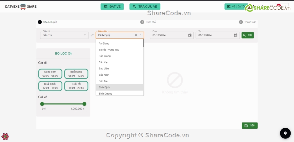 đặt xe,đặt vé xe,website đặt vé xe