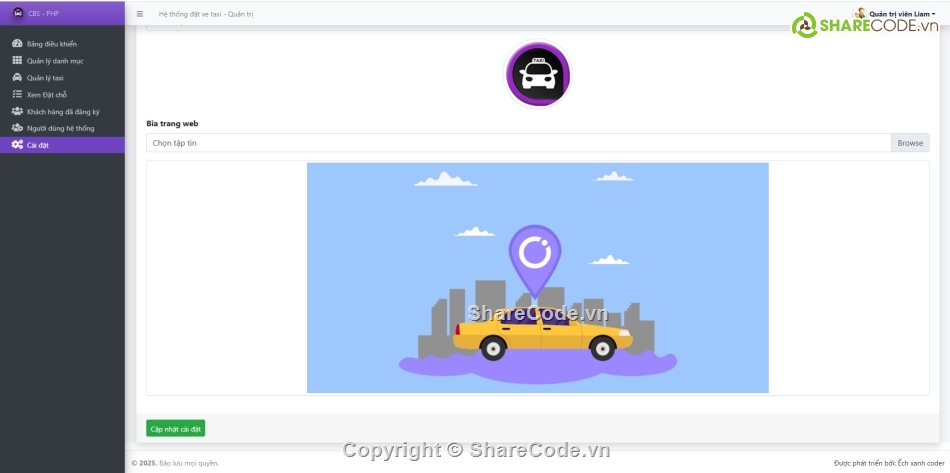 php thuần,đặt xe,taxi
