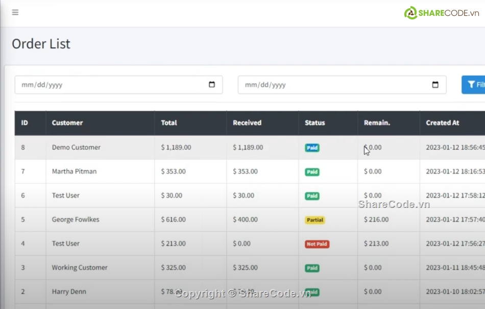 Laravel,Hệ thống bán hàng,bán hàng