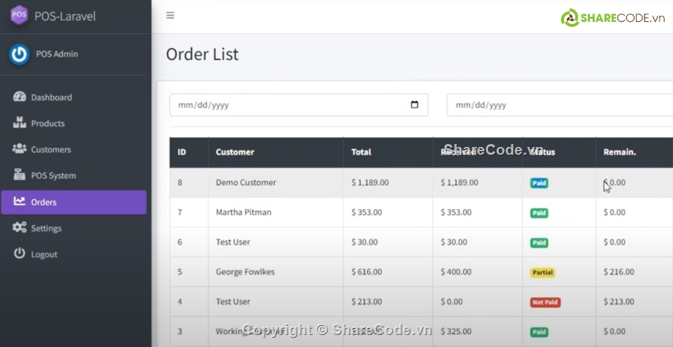 Laravel,Hệ thống bán hàng,bán hàng