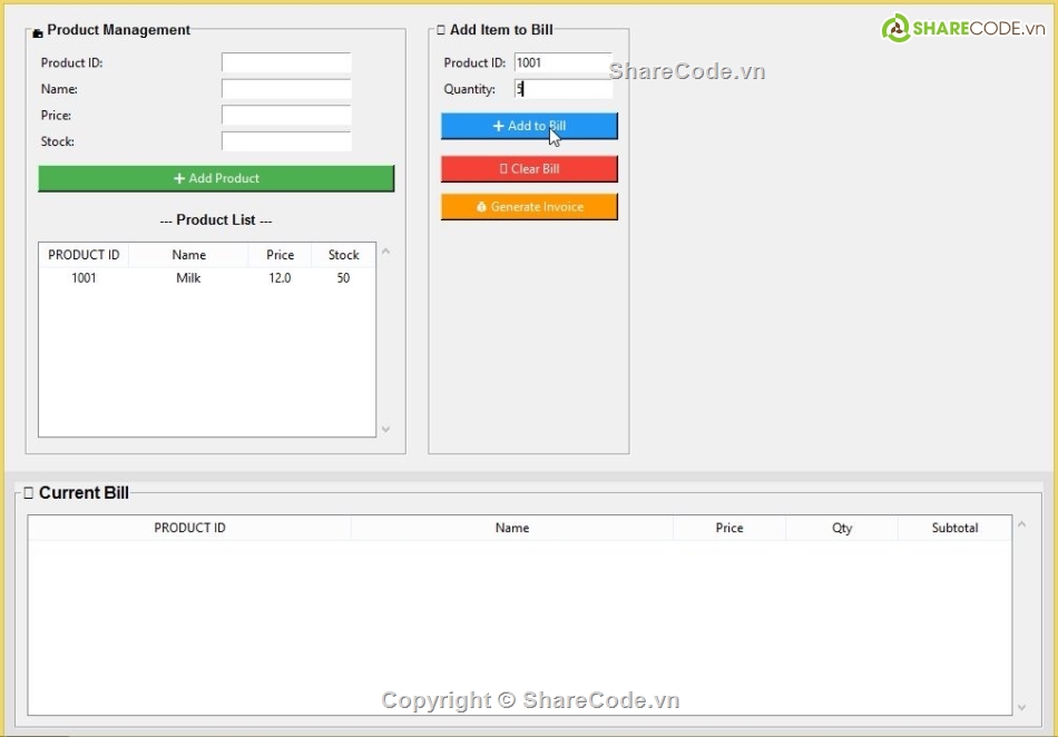 in hóa đơn,hóa đơn,SQL