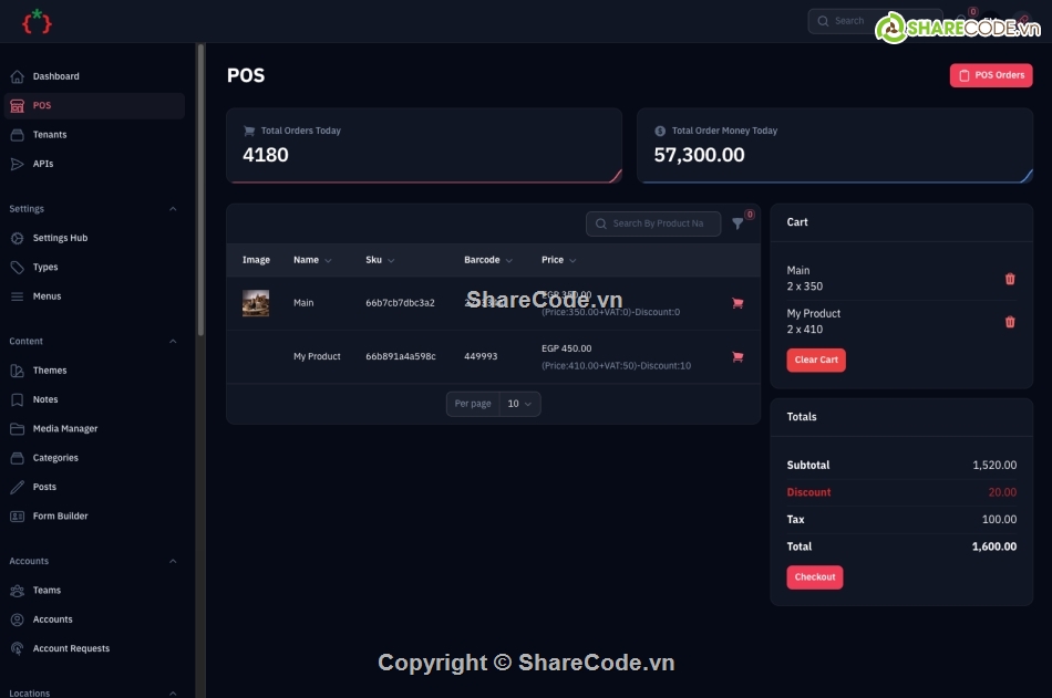 source code      database,hệ thống pos,php