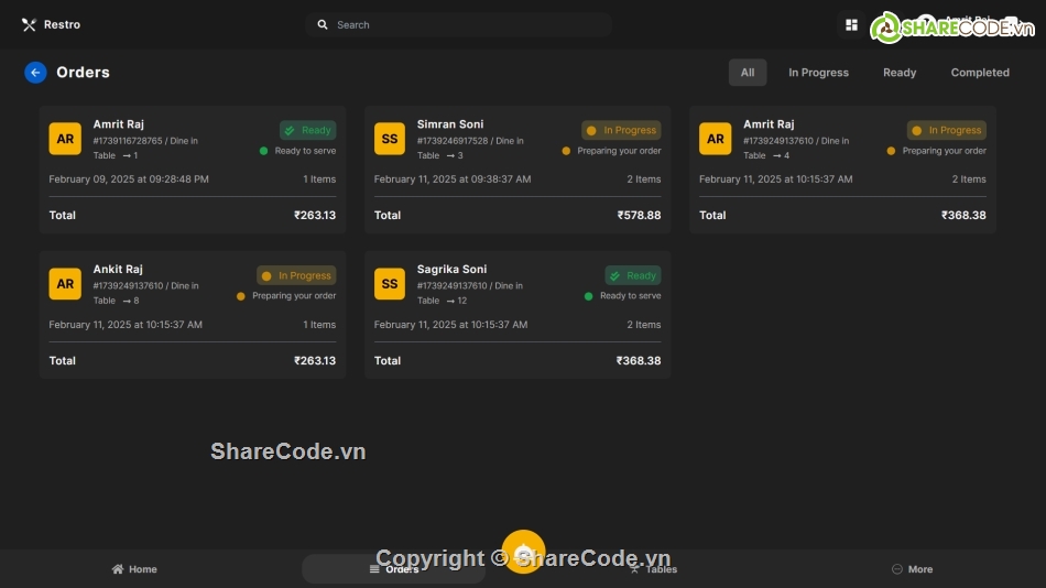 nhà hàng,Hệ thống bán hàng,quản lý POS