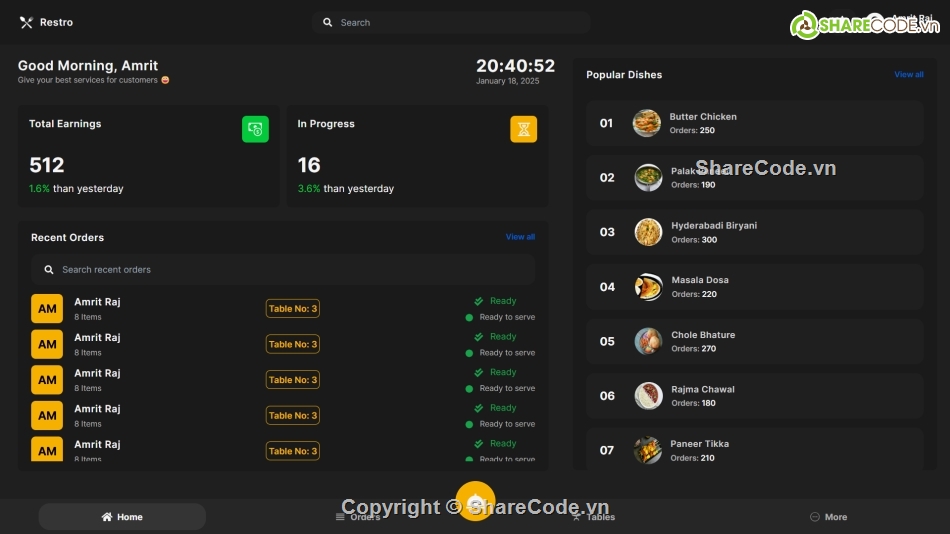 nhà hàng,Hệ thống bán hàng,quản lý POS