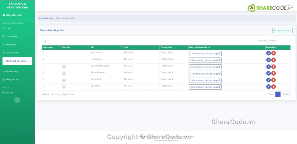 Code quản lý,quản lý bán hàng,Code bán hàng PHP,tồn kho