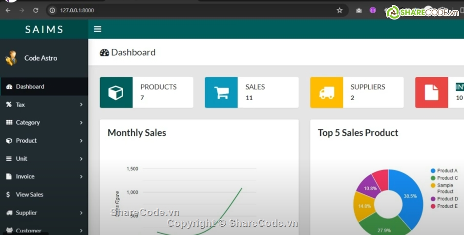 quản lý bán hàng,Laravel,Hệ thống quản lý
