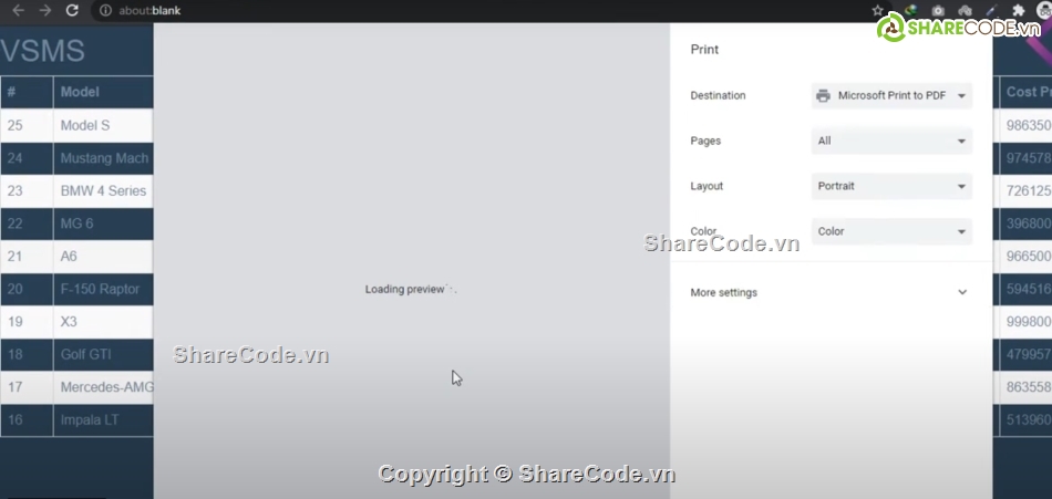 Code quản lý,quản lý bán xe,bán xe