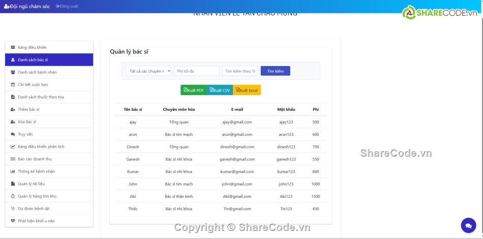 php,Hệ thống quản lý,viện