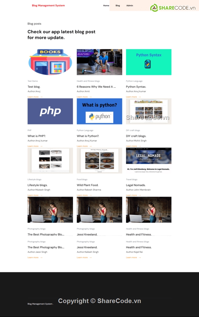 blog,quản lý,Hệ thống quản lý