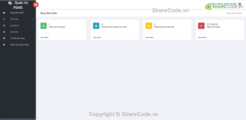 thú cưng,quản lý cửa hàng,Hệ thống quản lý