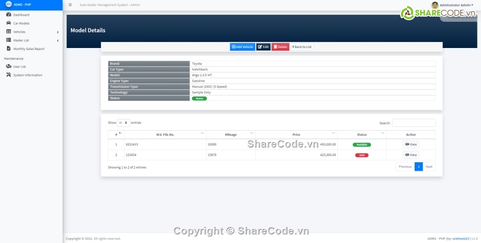 quản lý,quản lý đại lý,quản lý ô tô