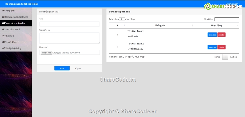 quản lý đất,đặt đất,lô đất