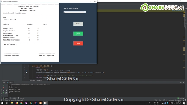 Hệ thống quản lý,Java quản lý điểm sinh viên,Java quản lý sinh viên