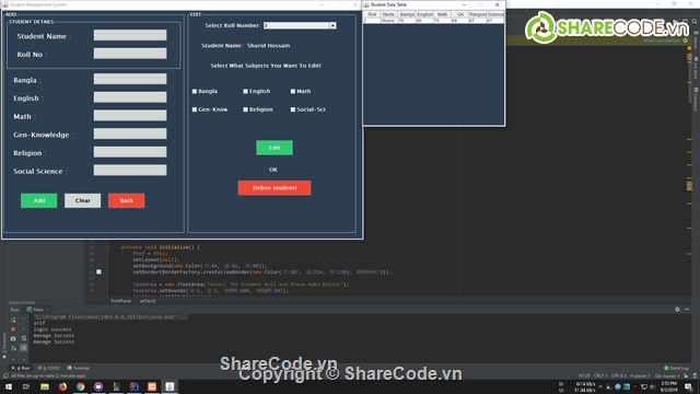 Hệ thống quản lý,Java quản lý điểm sinh viên,Java quản lý sinh viên