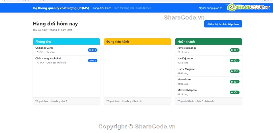 quản lý bệnh nhân,quản lý,Hệ thống quản lý