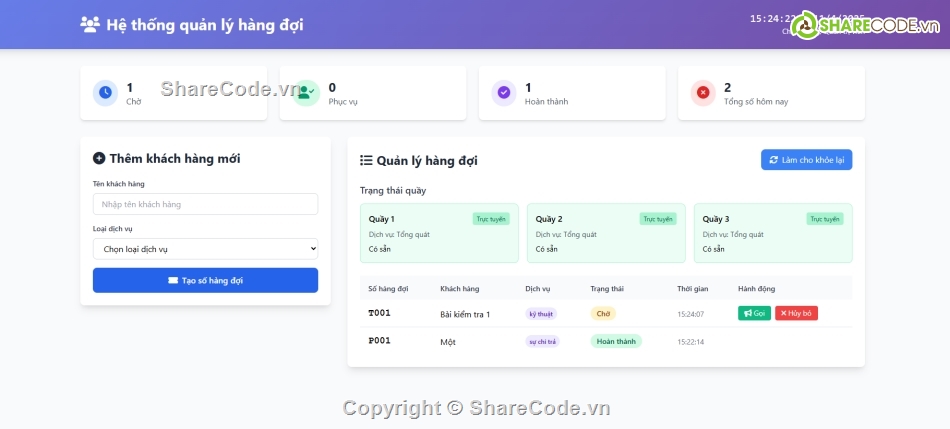 Hệ thống quản lý,đặt chỗ,đặt lịch hẹn