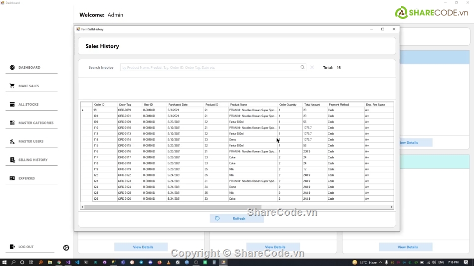 C#,quản lý,Hệ thống quản lý,quản lý hàng tồn kho,quản lý kho C#